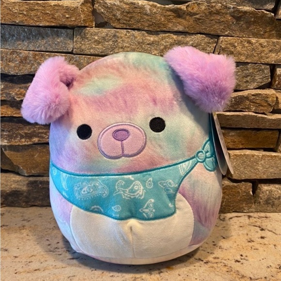 Squishmallows Toys Nwt 8 Inch Bashira The Dog Squishmallow Pastel With Bandana Poshmark